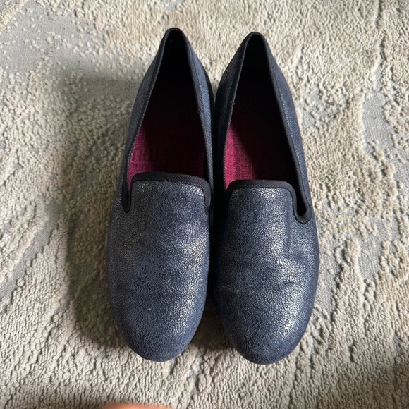 Munro flats loafers Barb Blue Printed Metallic Shoes comfort  Size 9 - Picture 2 of 13